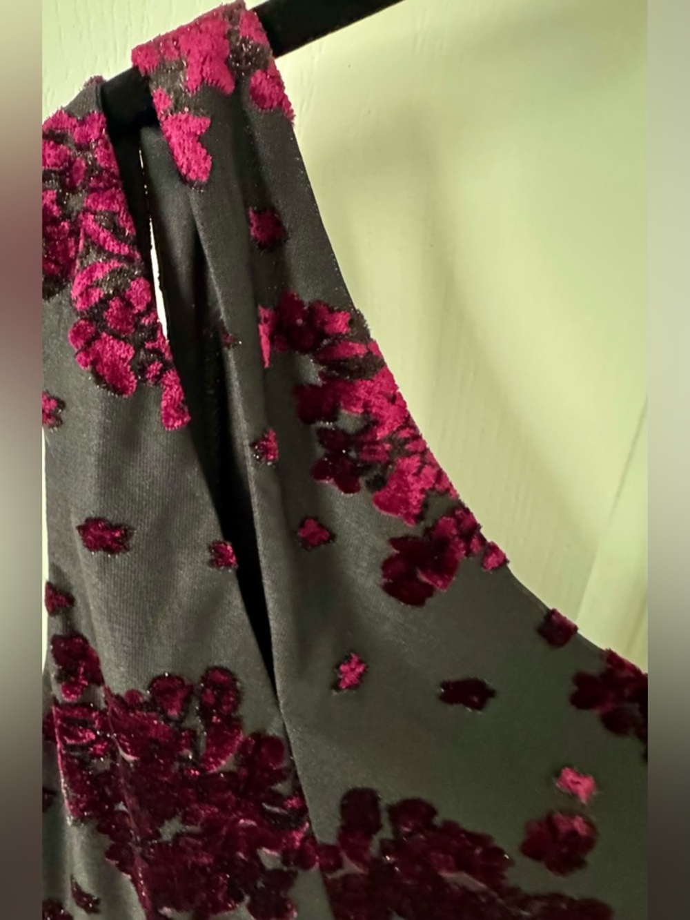 One-Shoulder Black Floral Burnout Midi Dress - NWT - Picture 7 of 9